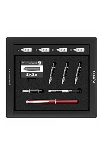 Scrikss 33 Kaligrafi Seti Bordo