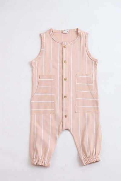 Pijamella Boy's Cotton Fabric Sleeveless Salopet Jumpsuit