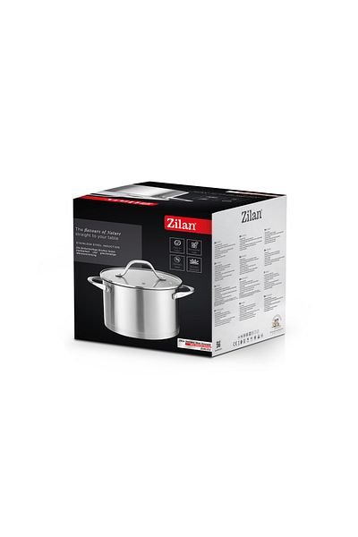 Zilan Home Zilan ZLN1351 stainless steel pot, 3L Diameter 20 cm, riveted handles, Dishwasher safe