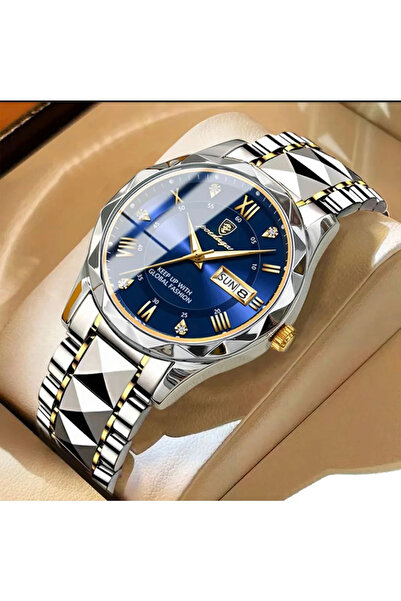 Genel Markalar ERKEK LÜKS KUVARS KOL SAATİ SU GEÇİRMEZ