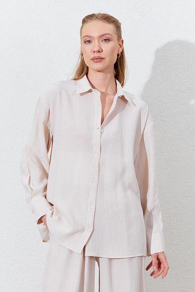 TENA Cămașă oversize de damă bej