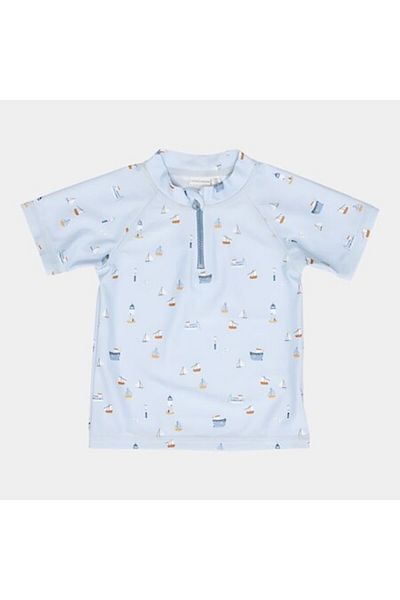 Little Dutch - Tricou anti-UV pentru băieți, Sailors Bay Blue, mărimea 74-80