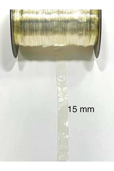 karantuhafiye Transparent Elastic / Transparent Elastic Flexible Elastic / 5 Meters / 15 mm