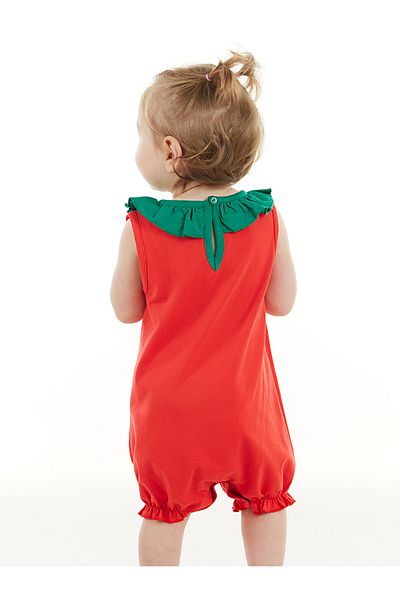 Denokids Süße Erdbeere Baby Mädchen Baumwolle Sommer Strampler