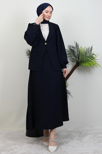 GİYZAMİLA Σετ με μπαλόνι με ένα κουμπί Navy Blue