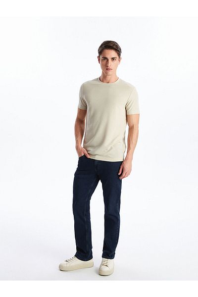 LC Waikiki Crew Neck Short Sleeve Men's Textured T-Shirt