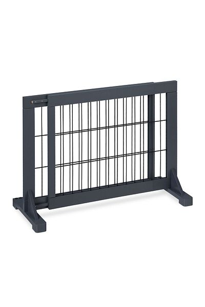 Relaxdays Gard de siguranță pentru copii sau animale de companie, Relaxdays, H 56 cm, lungime maximă 108 cm, gri/negru