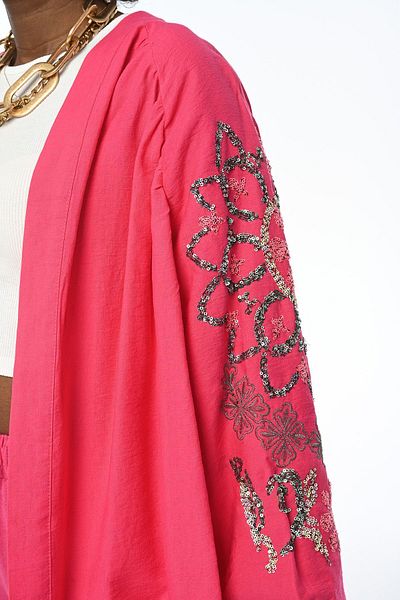 Orfeo Negro BRODERIE PENTRU SPATE ȘI BRAT PAYET BRODAT OVERSIZE PENTRU DIMENSIUNI MARI ȘI SACO TESETURE KIMONO