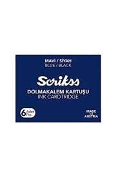 Scrikss Dolma Kalem Kartuşu Mavi/Siyah