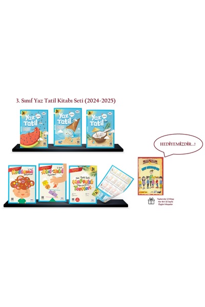 öğretmen evde 3. Sınıf Yaz Tatil Kitabı Seti (2024-2025) ve Sınıf Arkadaşım H...