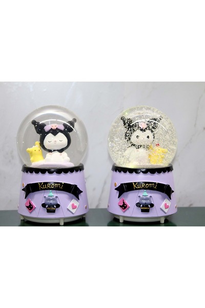 Store Kuromi Işıklı Müzikli Kar Küresi Orta Boy Model1