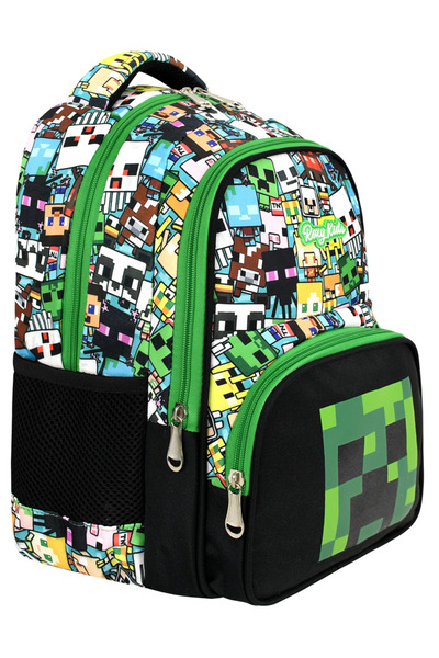 YOUOY Mine Creeper Σετ 3 τσάντες δημοτικού σχολείου, κουτί γεύματος και μολυβοθήκη