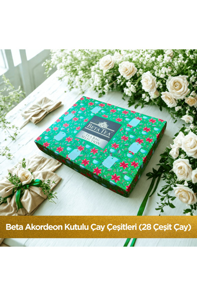 Beta Tea Özel Akordeon Kutu 28 Çeşit Poşet Çay – Karışık Bitki Çayı, Yeşil, Form, Meyve Çayları Vs