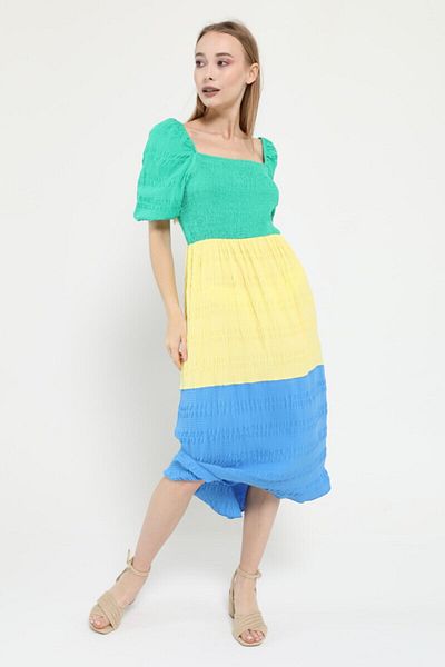 BEBE PLUS 26301 Balloon Sleeve Lined Knee Length Dress