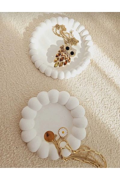 Diamore collection Διακοσμητικό Bubble Σετ 2 Διακοσμητικό Πιάτο από Μπετόν Κοσμήματα Πιάτο σουβέρ, Παρουσίαση, Μπιμπελό Nordic