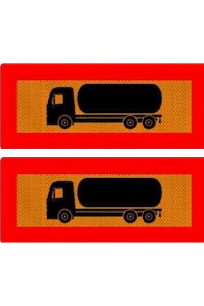 opersan 2 Pack Rear Marker Sticker for Heavy Duty Vehicles 500X200 mm