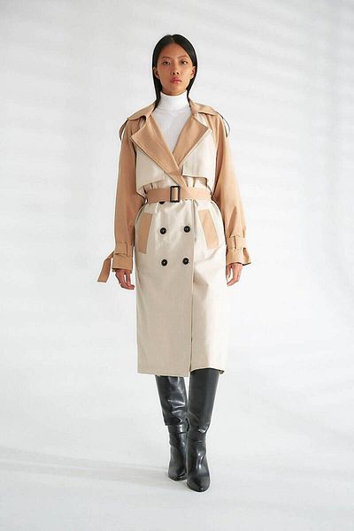Robin Belt Detailed Pocketed Trench Coat