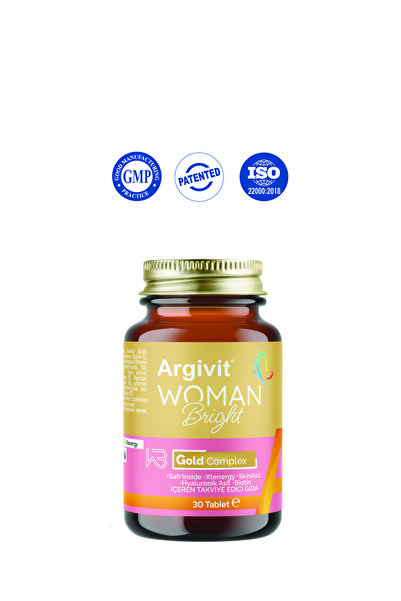 Argivit Woman Bright Gold Complex - Biotin, Niacin, Zinc (in Safr, Xtenergy) Supplement 30 Tablets