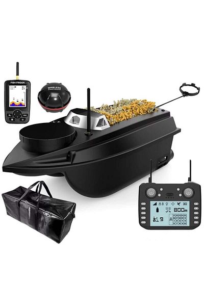 iUni Zasadený, návnada a návnadový čln U03, GPS, sonar, vyhľadávač rýb, taška, 20000 mAh, 800 m, 15 km/h, 2,4 GHz RC