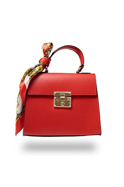 TORO NERO Geantă roșie din piele naturală pentru femei Ella