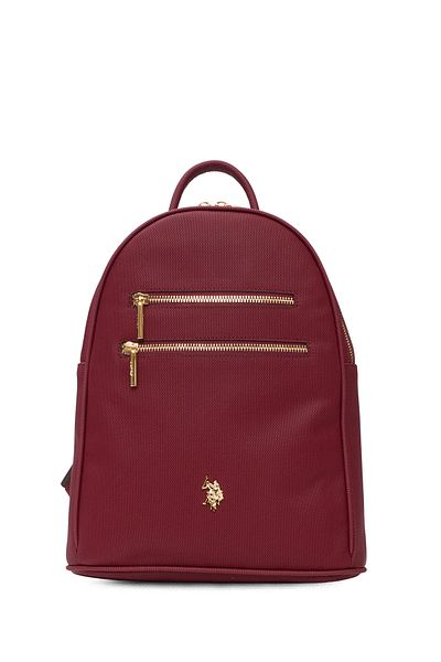 U.S. Polo Assn. حقيبة ظهر نسائية باللون الأحمر الداكن Us25652