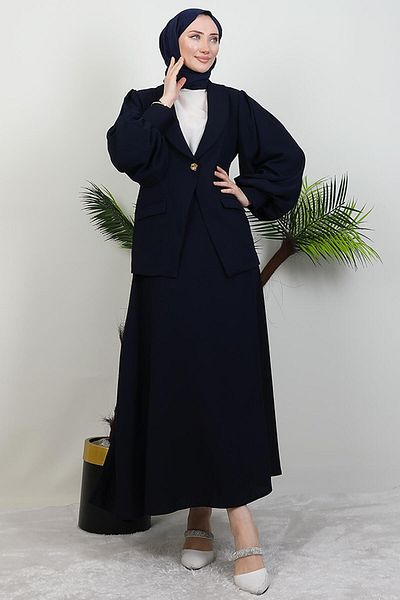 GİYZAMİLA Σετ με μπαλόνι με ένα κουμπί Navy Blue