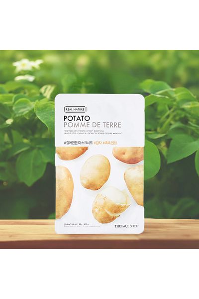 The Face Shop X5 Real Nature Potato Face Masks for Skin Rejuvenation