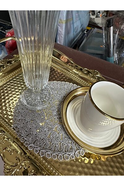 parıltı organizasyon Gray Color Coffee Bottom Napkin 6 Pcs Cup Napkins