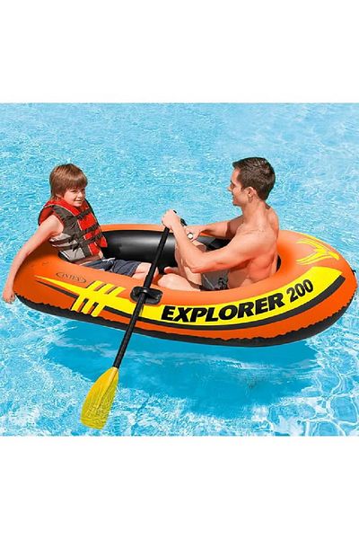 Intex Comfort And Rigidity Inflatable Explorer 200 Boat 185x94cm