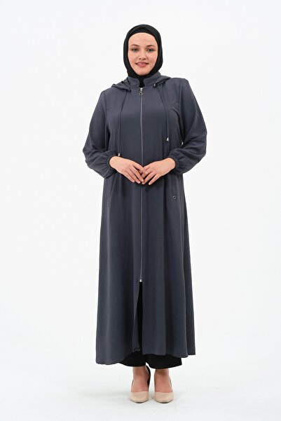 GLR&GYM LİZAY KADIN AYROBİN TAM BOY KAPÜŞONLU SPOR HAC/UMRE FERACE