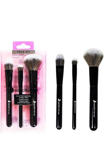 nascita 3Pcs Black Makeup Brush Set Set101 & Illuminator Makeup Brush Set - Set49
