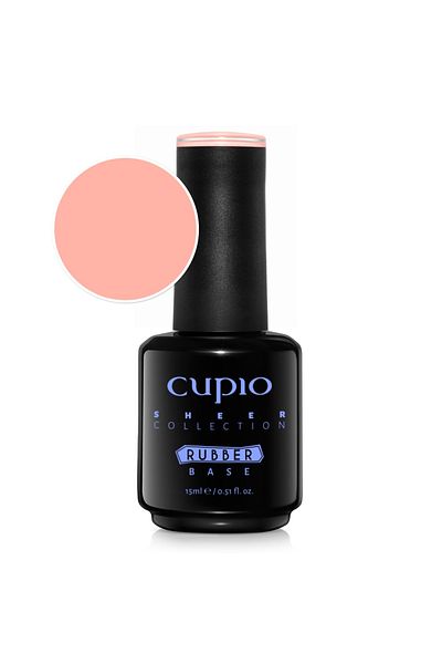 Cupio Rubber Base Sheer Collection - Peach Nectar 15ml