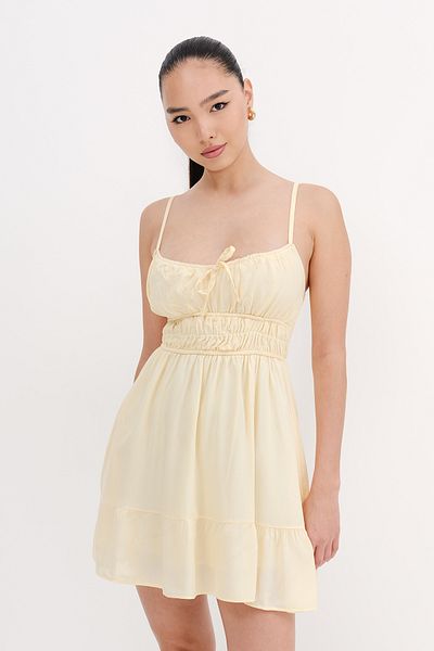 Addax Mini Dress with Adjustable String Straps E17141