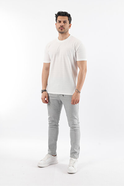 Rodrigo Ανδρικό καλοκαιρινό μπλουζάκι με λεπτή διχτυωτή υφή – Basic