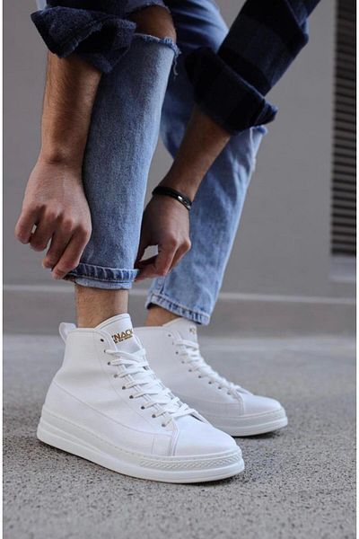 Byshoes Knack High Sole Shoes C-030 White