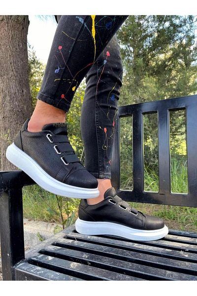 Byshoes Knack Sneakers Shoes 889 Black (White Sole)