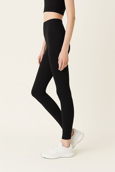 HNX Women's High Waist Tight Full Length Sports Leggings |   Black