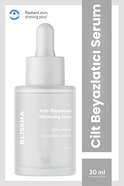 blissha Cilt Beyazlatıcı Leke Karşıtı Serum 30 ML (Pirinç Kepeği Yağı,Alpha A...