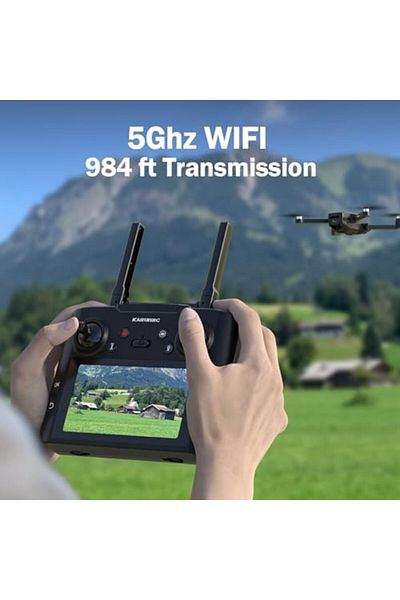 GPS K600 GPS Drone with 4K Camera, Remote Controller with UHD Screen, Windproof Foldable Drone with SD Card,