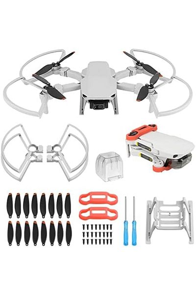 Cesiro Silent Propeller for DJI Mini 4K/Mini 2 SE/Mini SE/Mini 2 Propeller Guard Supo Landing Rack