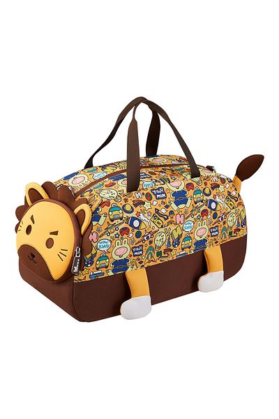 Nohoo 3D Cute Lion Kids Duffle Bag/Activity Bag - Brown, 18"