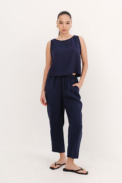 Addax Sleeveless Top and Bottom Set Tkm3089