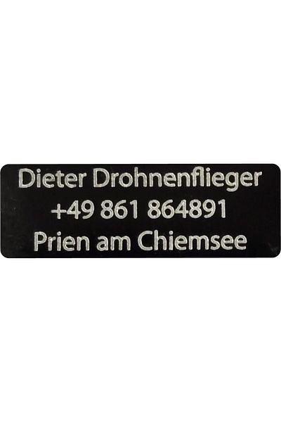 DJI Drone License Plate for DJI NEO, DJI Mini Series and DJI Mavic Series - Drone Registration