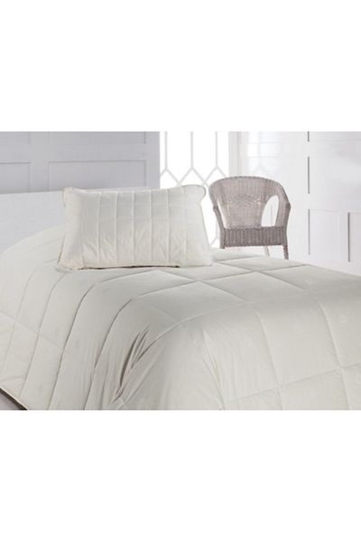 Cotton Box Wool Filled Pillow, 50x70 cm, Ecru