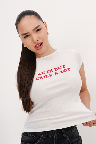 Addax Text Printed T-Shirt P1783-A12