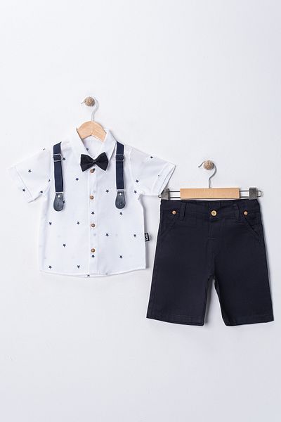 tinytrends Baby Boy & Child Star Special Day Summer 4-Piece Salopet Suit