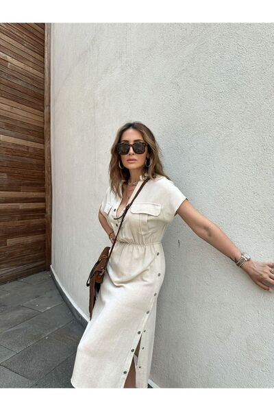 EGZOTİK ASORTİK Γυναικείο φόρεμα Safari Snap