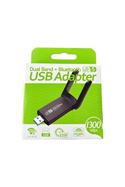 Arduino 1300 Mbps Dual Band USB 3.0 Adapter Wireless Wifi Receiver 2.4Ghz 5Ghz + Bluetooth 4.2