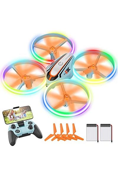Cesiro i9C Drone with HD Camera for Kids, Mini Drone with Colorful LED Lights, RC Quadcopter with Transmission