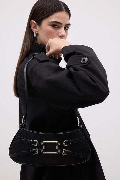 KADRİYE BAŞTÜRK Geantă Tina Baugette Neagră